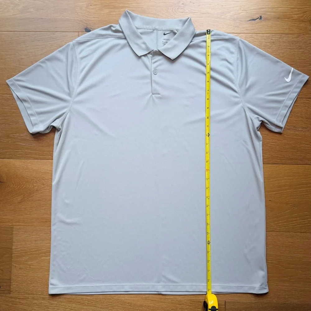 Nike Dri-FIT Victory Golf Polo Shirt Collar Men's XL Light Smoke Grey EUC